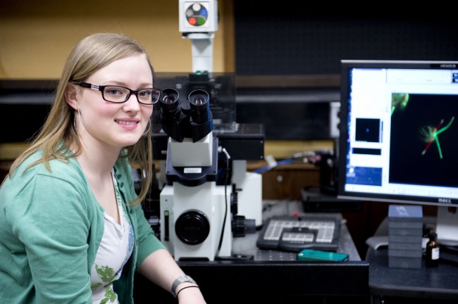 SFU doctoral student Laura Hilton has helped her thesis supervisor make a major discovery about a mutation that can make cells go really wonky.